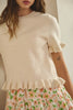 Ave Ruffle Wave Hem Knit Sweater