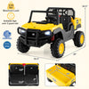 24V Ride-On Dump Truck 2-Seater with Remote Control - Yellow