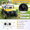 24V Ride-On Dump Truck 2-Seater with Remote Control - Yellow