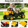 24V Ride-On Dump Truck 2-Seater with Remote Control - Yellow