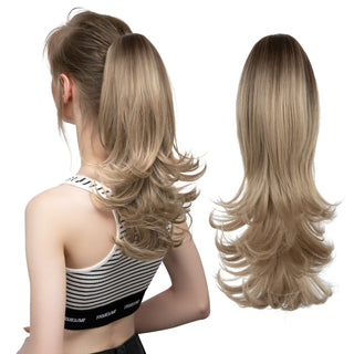 Buy 8tt16 Synthetic Claw Clip in Ponytail Hair Extensions Hairpiece 14&quot;