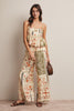 Patchwork Floral Peplum Cami Top