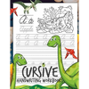Cursive Handwriting Workbooks: Dinosaur Cursive Writing Practice Book Homework for Boys or Kids Beginners How to Write Cursive Alfhabet Step by Step - Paperback