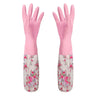 Rubber Velvet Long Gloves Household