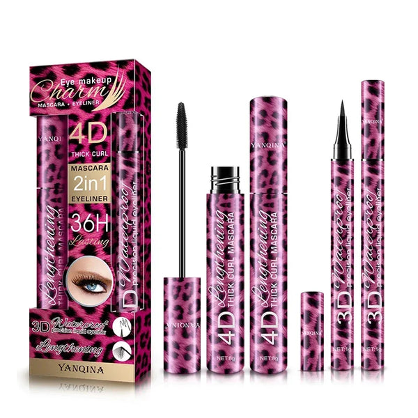 Liquid Eyeliner Pencil+4D Waterproof Mascara Set
