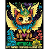 Cute Fantasy Mythical Creatures: Coloring Book Featuring Adorable Animals with Magical Creatures and Imaginary Worlds - Paperback
