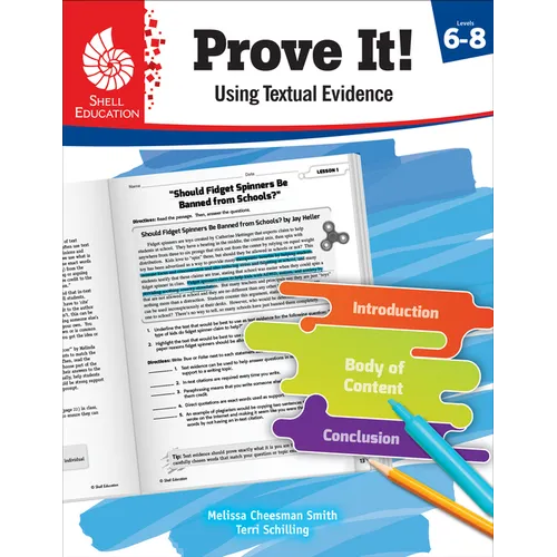 Prove It! Using Textual Evidence, Levels 6-8 - Paperback