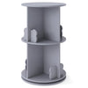 Kids Rotating Bookshelf 2-Tier Storage Rack with Bear Baffles