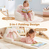 2-in-1 Convertible Kids Sofa to Lounger with Removable Cover