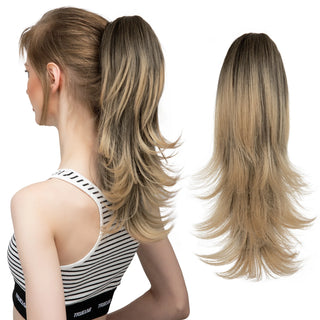 Buy 6t18 Synthetic Claw Clip in Ponytail Hair Extensions Hairpiece 14&quot;