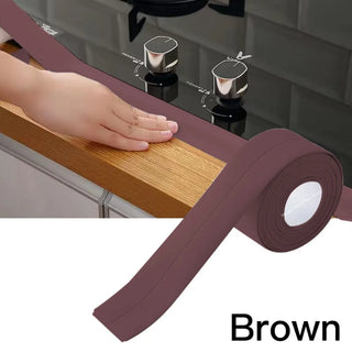 Buy brown 100/200/320cm Bathroom Kitchen Self Adhesive Sealing Tape Shower Sink Bath Caulk Strip Waterproof Wall Sticker Sink Edge Tapes