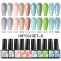 10/12pcs Spring Macaron Nail Gel Polish Set Semi Permanent UV for Manicure Soak Off Gel Nail Polish Kit Varnishes Nail Supplies