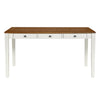 Mid-Century 6-Piece Wood Dining Table Set, Kitchen Table Set With Drawer, Upholstered Chairs and Bench, Butter Milk
