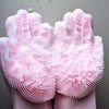 2PCS Cleaning Sponge Gloves Multifunction Silicone Cleaning Magic Gloves Dish Washing Gloves For Kitchen Household Plate Washing  Reusable Cleaning Gloves For Housework