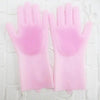 2PCS Cleaning Sponge Gloves Multifunction Silicone Cleaning Magic Gloves Dish Washing Gloves For Kitchen Household Plate Washing  Reusable Cleaning Gloves For Housework