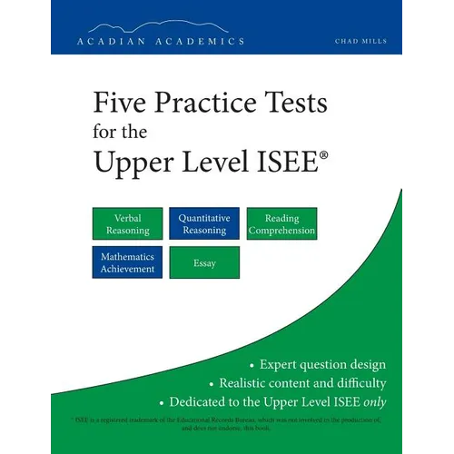 Five Practice Tests for the Upper Level ISEE - Paperback