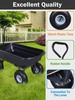 Heavy Duty Poly Garden Dump Cart – 600 lb Capacity, 10" Pneumatic Tires