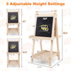 Double-Sided Kids Art Easel with Chalkboard & Whiteboard
