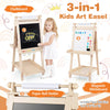 Double-Sided Kids Art Easel with Chalkboard & Whiteboard