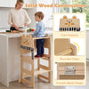 3-in-1 Wooden Kids Step Stool with Chalkboard