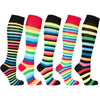 Women's Multiline Stripe Knee High Socks Set