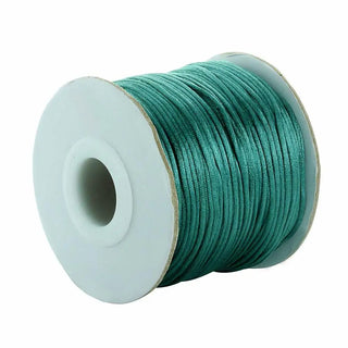 Buy blue-green 80yards Jewelri Make Nylon Cord Satin Cord Satin Thread Macrame Cord Beading Thread Cord Jewelri Kumihimo Rattail Cord Wholesale