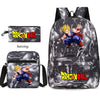 Youth Dragon Ball Backpack Student Shoulder Bag Travel Bag 3-Piece Set