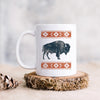 Rustic Buffalo Mug – Western Coffee Cup With Bison Design & Southwest Pattern