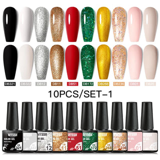 Buy zh20014 10/12pcs Spring Macaron Nail Gel Polish Set Semi Permanent UV for Manicure Soak Off Gel Nail Polish Kit Varnishes Nail Supplies