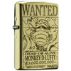 ZORRO Zorro Yellow Cartoon Wanted Brass Kerosene Lighter