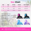 Adjustable Light-Up Kids Inline Skates Ages 9-14