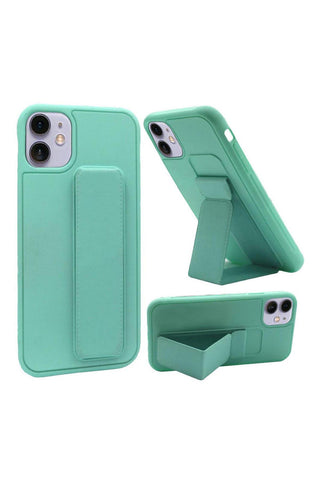 Buy teal For iPHONE 12 MINI 5.4 FOLDABLE MAGNETIC KICKSTAND VEGAN CASE COVER