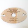 Personalized Wood Wine Holder - Engraved Couple Names Rustic Wine Carrier