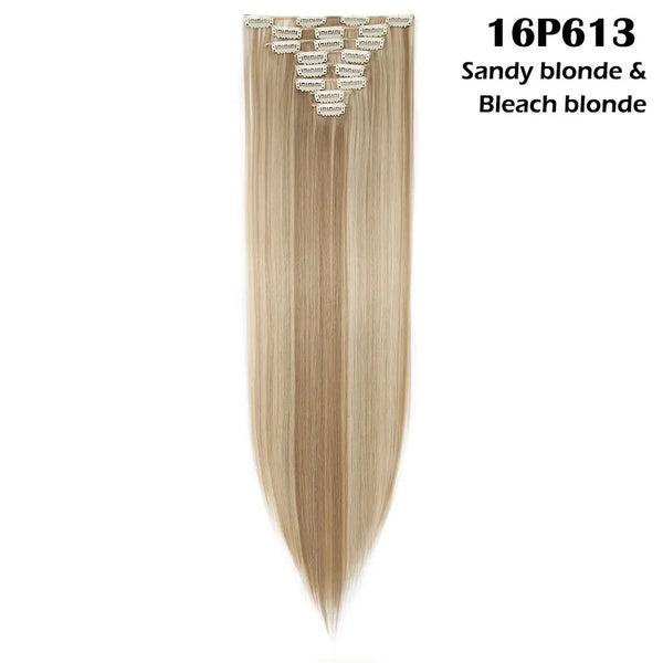 Long Straight Clip in on Hair Extensions
