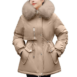 Buy khaki Women&#39;S Winter Jacket Winter Coat Coat Parka Outdoor Street Daily Winter Fall Long Coat Regular Fit Adjustable Windproof Warm