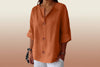 Women's V-Neck Buttoned Blouse