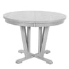 Rustic 5-Piece Extendable Dining Table Set Round Trestle Table and 4 Cross Back Dining Chairs for Kitchen, Dining Room,