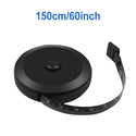 1.5m 60inch Black Double Sided Measuring Tape Auto Retractable Tools ABS Flexible Sewing Mini Measuring Tape