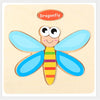 3D Puzzle Wooden Toys For Children Cartoon Animal Vehicle Wood Jigsaw Kids Baby Early Educational Learning Toy #L505