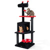 57" Gothic Cat Tower with Padded Perch and Spider Toy