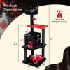 57" Gothic Cat Tower with Padded Perch and Spider Toy