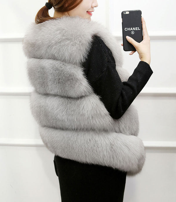Faux Fur Sleeveless Vest