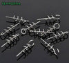 Rompin 20pcs/lot Assist Soft Baits Hook Soft Lures Pin Spring Fixed Lock Screw Dagger Fishing Tools