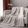 DaDalogy Lavender Grey Faux Fur Sherpa Throw Blanket
