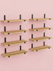 Wood Wall Shelves 15.8” with Metal Brackets – Rustic Floating Shelves | 5/8 Pack