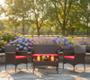 4Pcs Outdoor Patio Furniture Set – Rattan Wicker Sofa - Multiple Styles