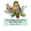 Color By Number Adult Coloring Book of Winter Birds: Winter Bird Scenes, Festive Holiday Christmas Winter Birds Large Print Coloring Book For Adults - Paperback