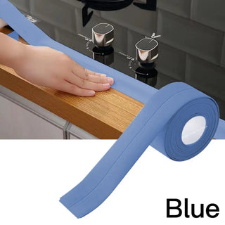 Buy blue 100/200/320cm Bathroom Kitchen Self Adhesive Sealing Tape Shower Sink Bath Caulk Strip Waterproof Wall Sticker Sink Edge Tapes