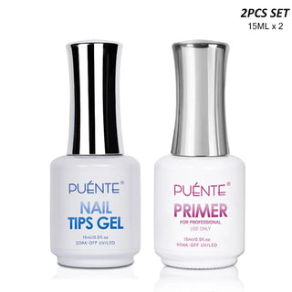 Buy nail-tip-gel-primer 15ML Base Gel Top Coat Set UV Gel Nail Polish Kit Nail Art Manicure Soak Off Function UV Nail Varnish Long Lasting Nail Gel