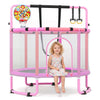 60-Inch Kids Trampoline with Adjustable Gymnastics Bar